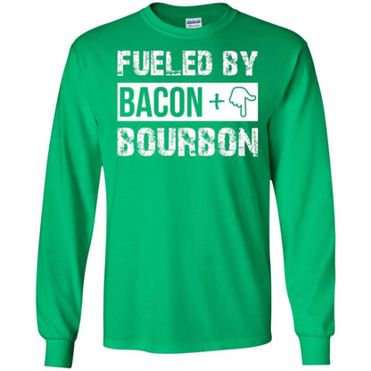 Whisky T-shirt Fueled By Bacon And Bourbon Irish Green