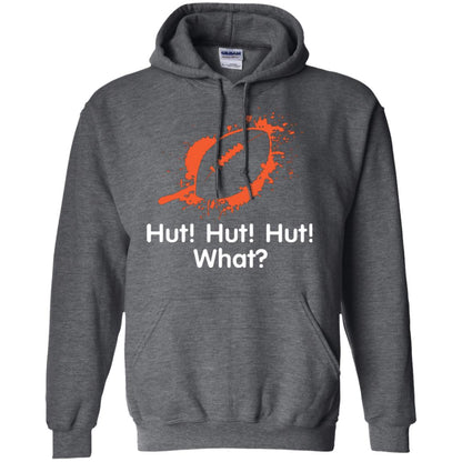 Football Crusher T-shirt Hut Hut Hut What Dark Heather