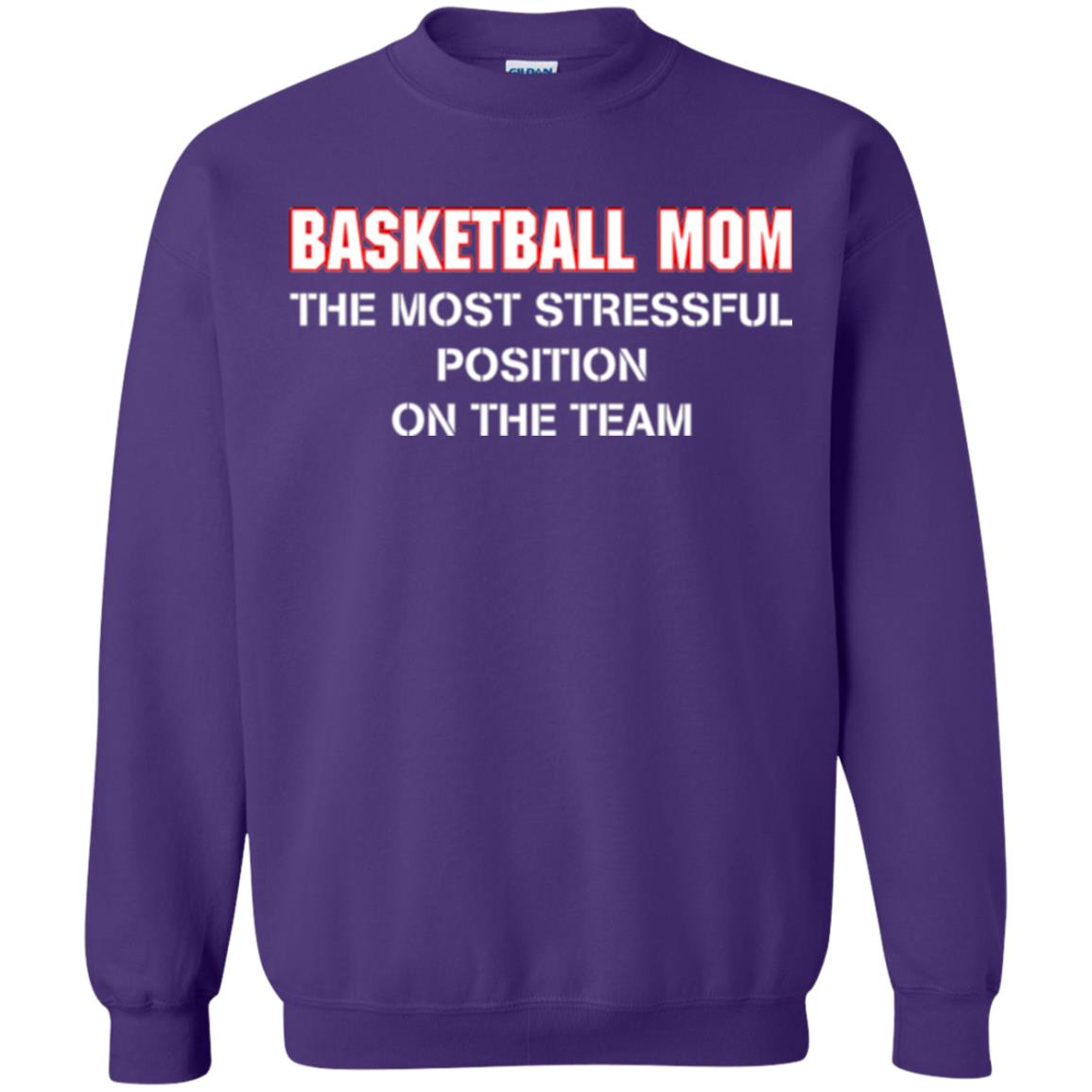 Basketball Lover T-shirt The Most Stressful Position Position On The Team Purple