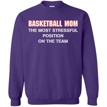 Basketball Lover T-shirt The Most Stressful Position Position On The Team Purple
