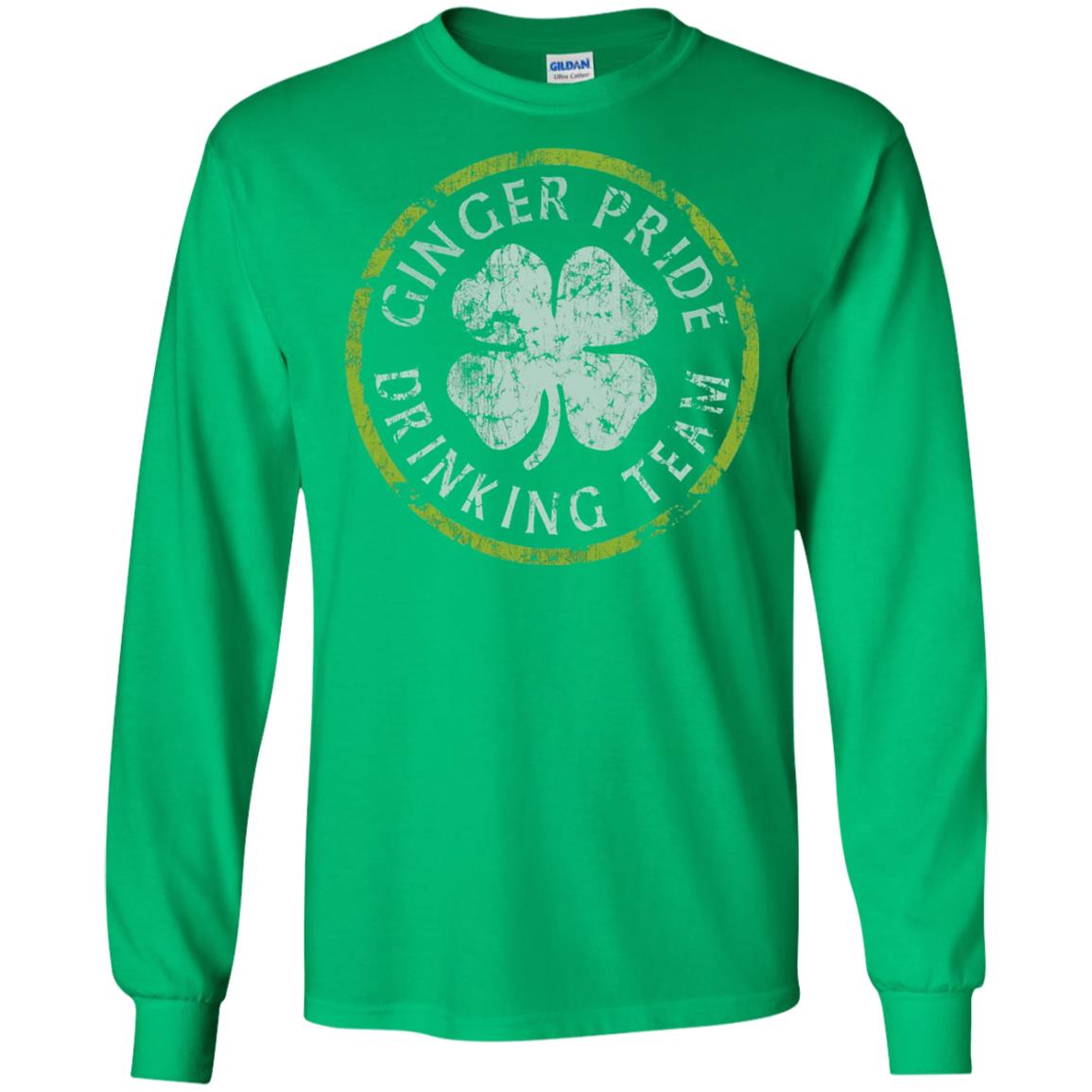 Funny Ginger Pride Drinking Team Irish T-shirt Irish Green