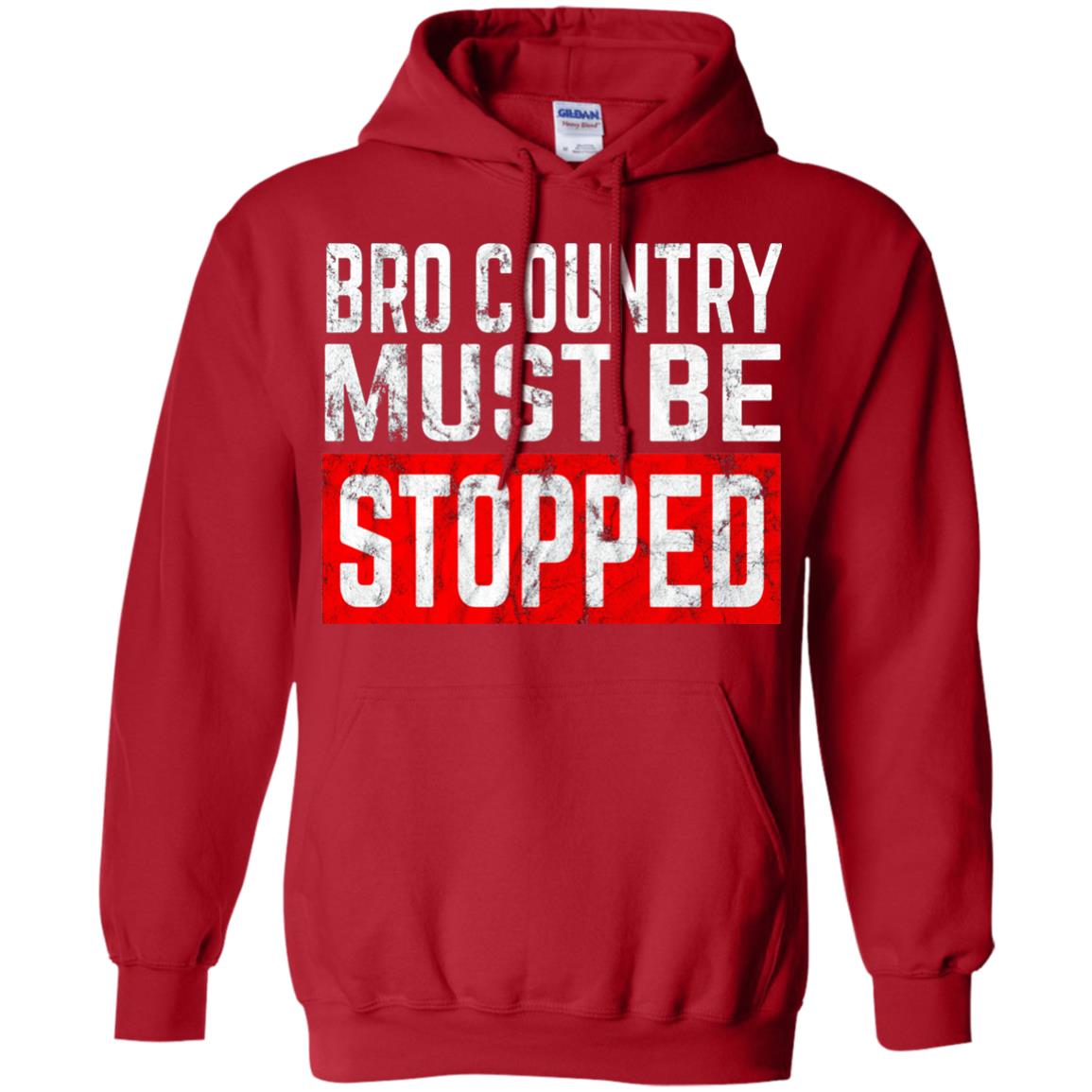 Bro Country Must Be Stopped Traditional Outlaw Country Shirt Red