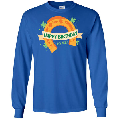 Happy Birthday To Me Shamrocks Saint Patrick's Day T-shirt Royal
