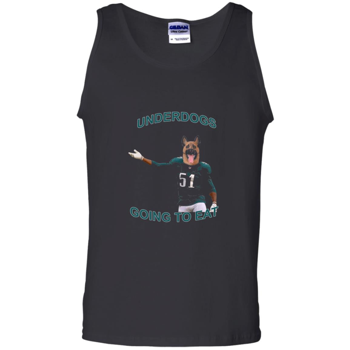 Football T-shirt Underdogs Going To Eat Black