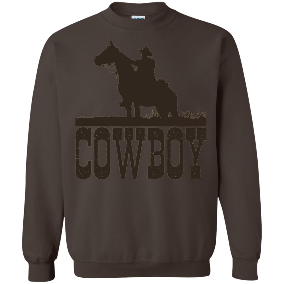 Horse Rider Western Cowboy T-shirt Dark Chocolate
