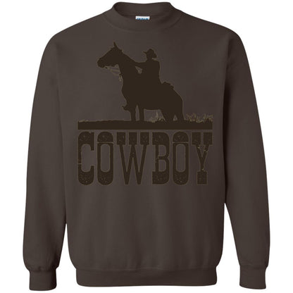 Horse Rider Western Cowboy T-shirt Dark Chocolate