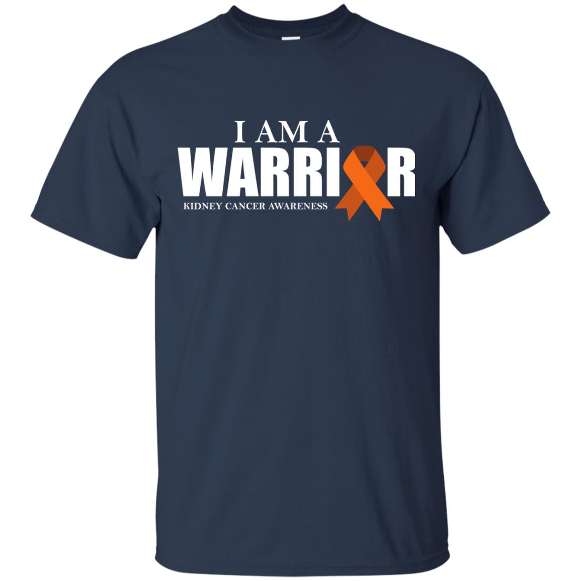 Kidney Cancer Awareness T-shirt I Am A Warrior Kidney Cancer Awareness Navy