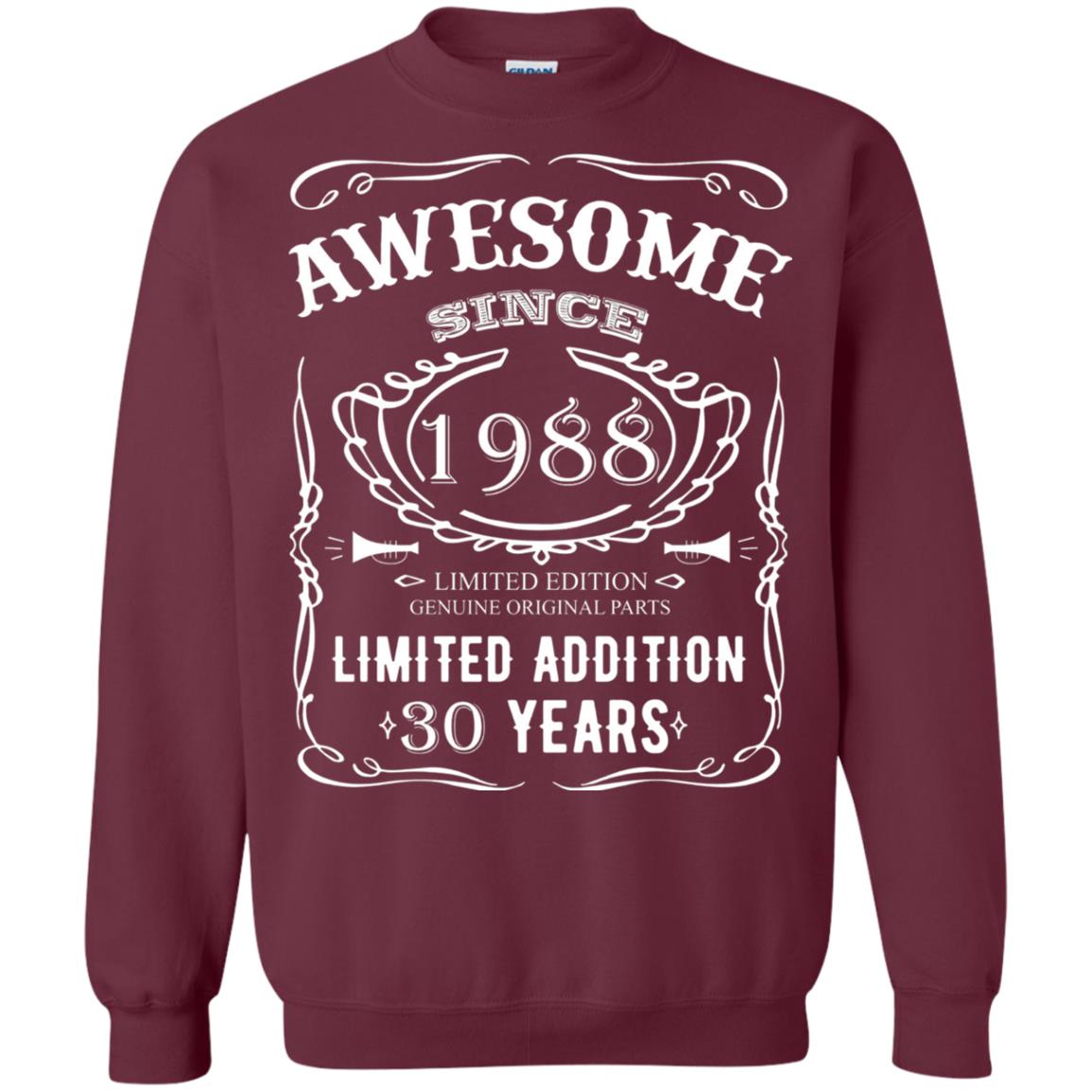 Awesome Since 1988 Limited Addition 30 Years 30th Birthday T-shirt Maroon