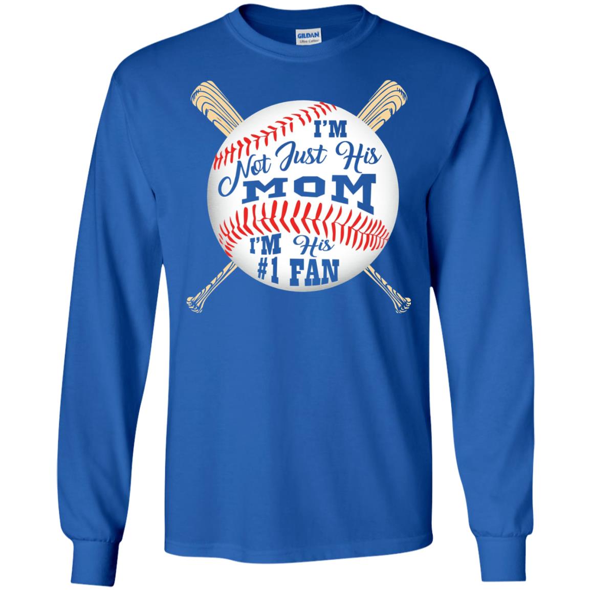 Baseball Mom Shirt Im Not Just His Mom Fan Royal
