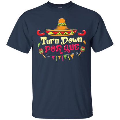 Turn Down Por Que 5th Of May Shirt Navy