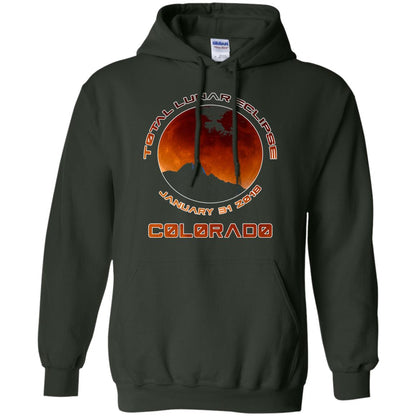 Colorado Lunar Eclipse 2018 T-shirt January 31 Forest Green