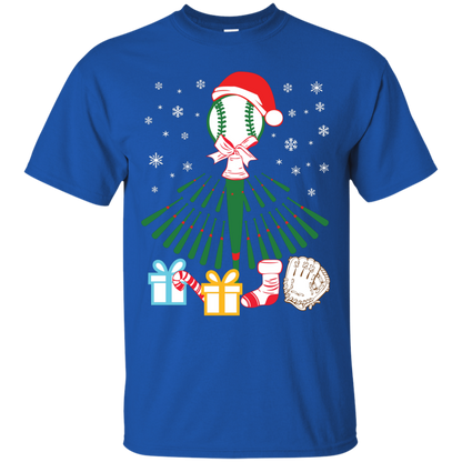 Baseball Christmas T-Shirt Royal