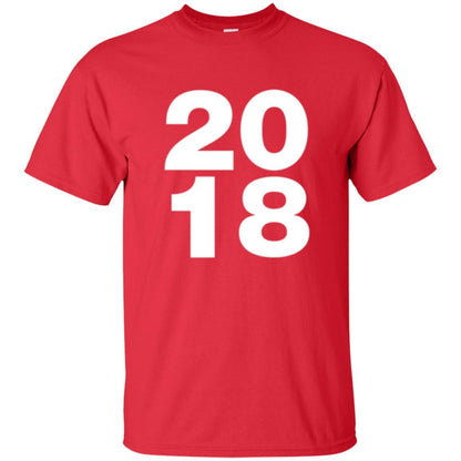 Happy New Year T-shirt 2018 New Year Party T-shirt Red