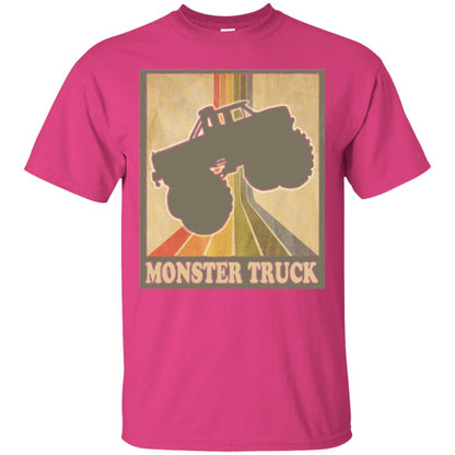 Vintage Big Size Truck Tee Retro Monster Truck T Shirt Heliconia