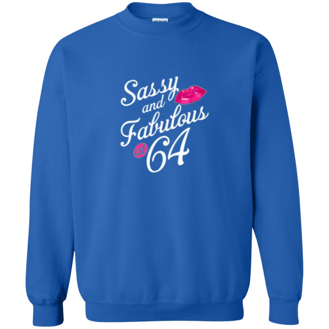 64th Birthday T-shirt Sassy And Fabulous At 64 Royal