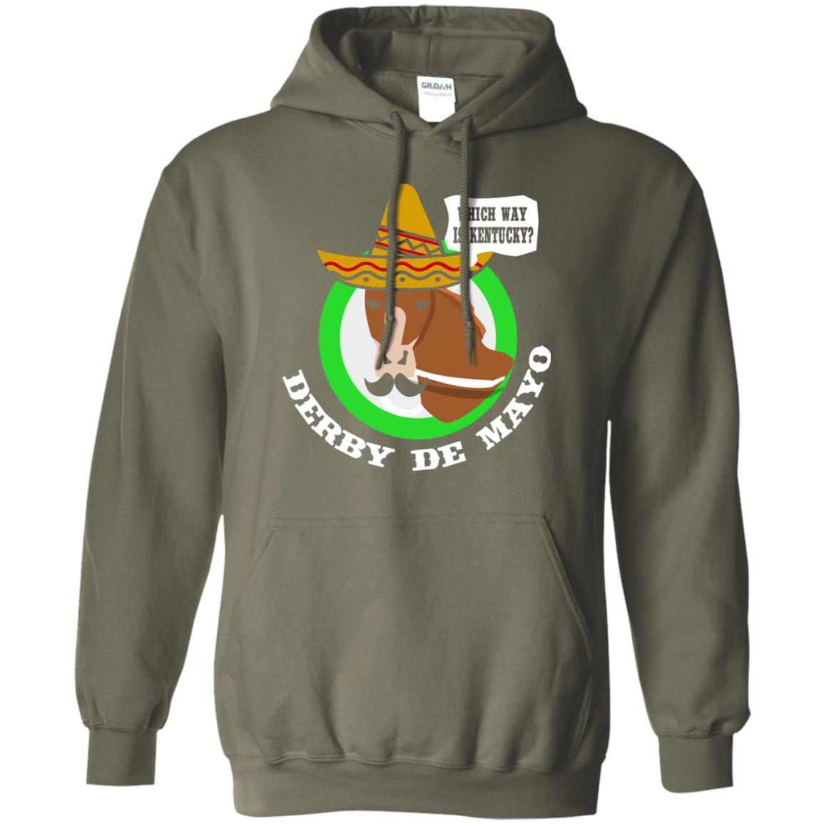 Derby De Mayo Kentucky Sombrero Mexican Horse Race T-shirt Military Green