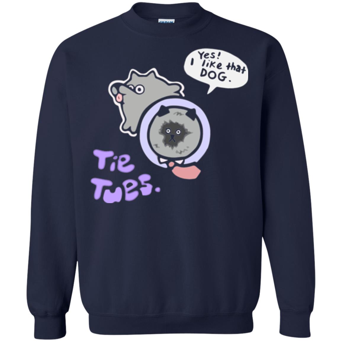 Yes I Like That Dog Tietuesday Dog Lover T-shirt Navy