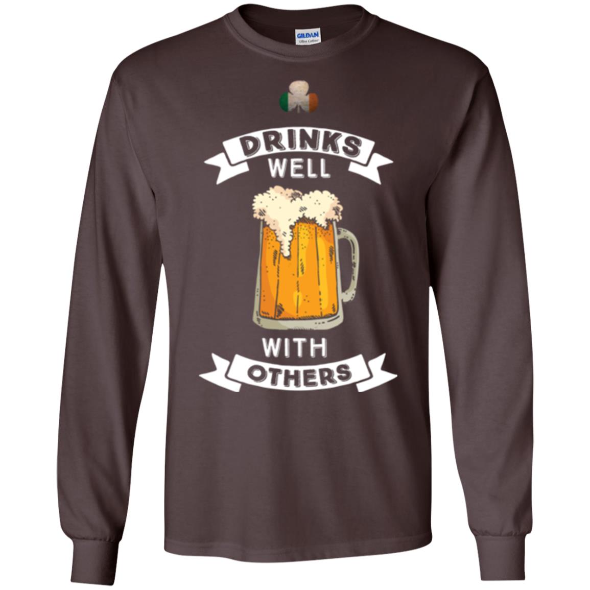 St. Patrick's Day T-shirt Drinks Well With Others Dark Chocolate