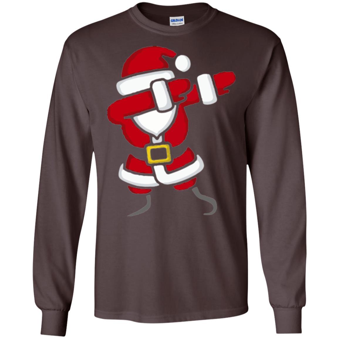 Christmas T-shirt Dabbing Santa Claus Dark Chocolate