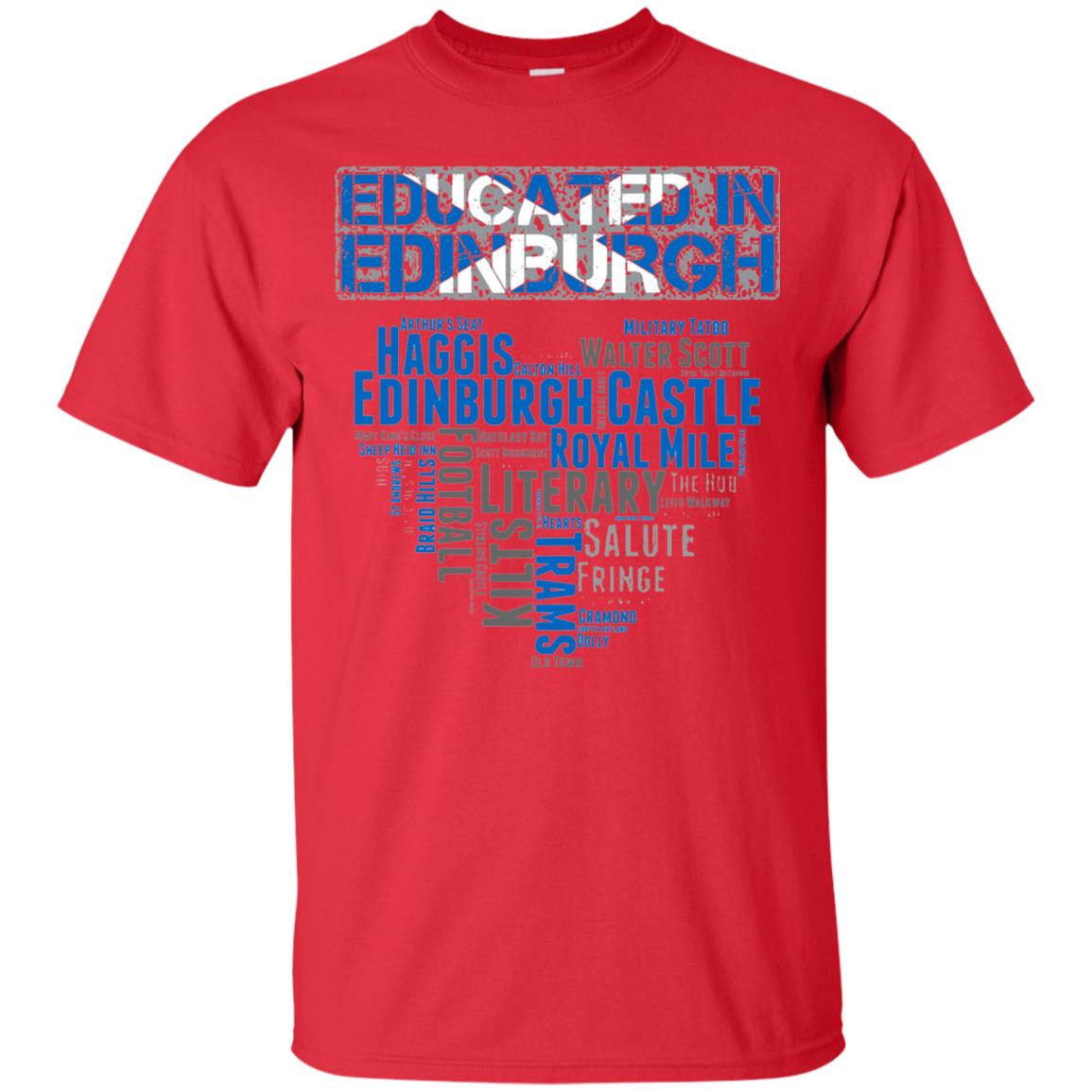 Edinburgh T-shirt Educated In Edinburgh Red