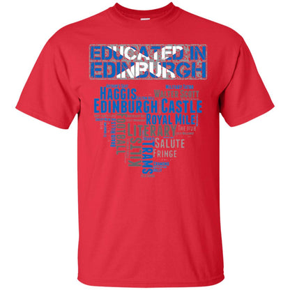 Edinburgh T-shirt Educated In Edinburgh Red