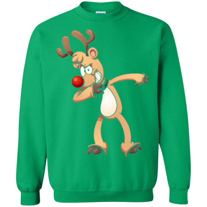 Christmas T-shirt Dabbing Reindeer Irish Green