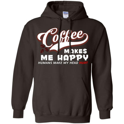 Coffee Makes Me Happy Coffee Lover T-shirt Dark Chocolate