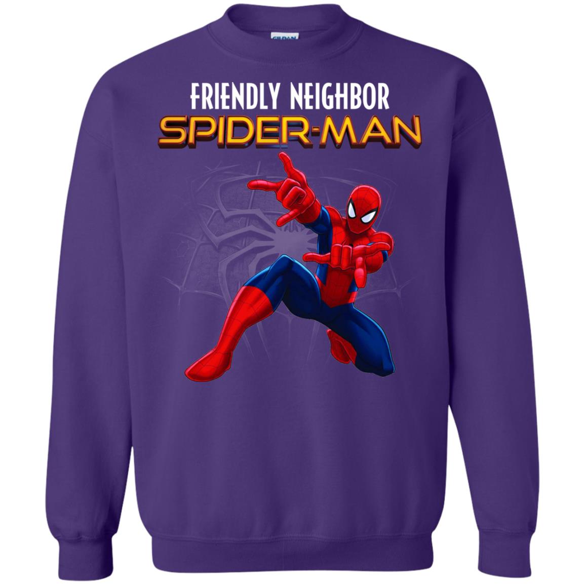 Friendly Neighbor Spider Man Movie Fan T-shirt Purple