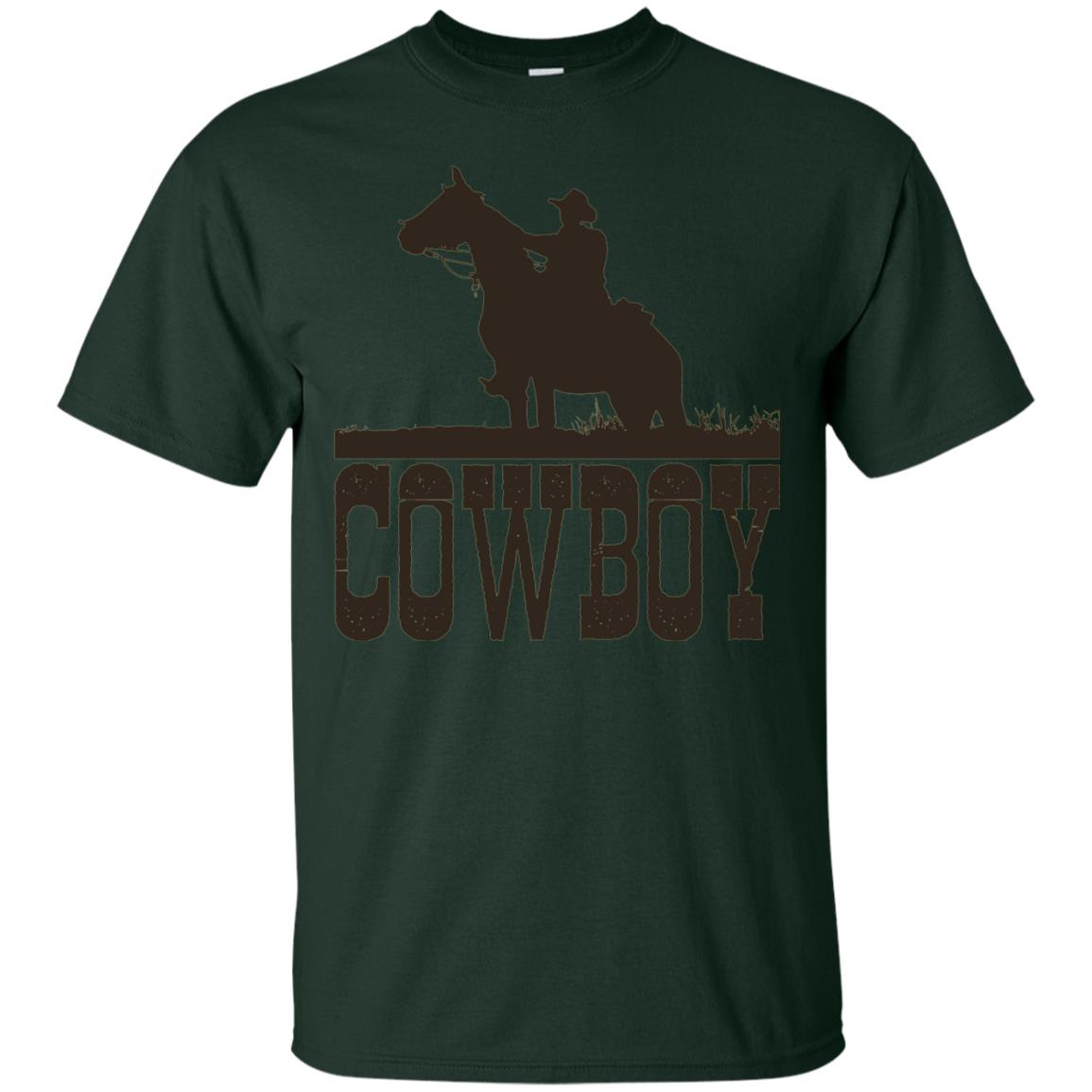 Horse Rider Western Cowboy T-shirt Forest