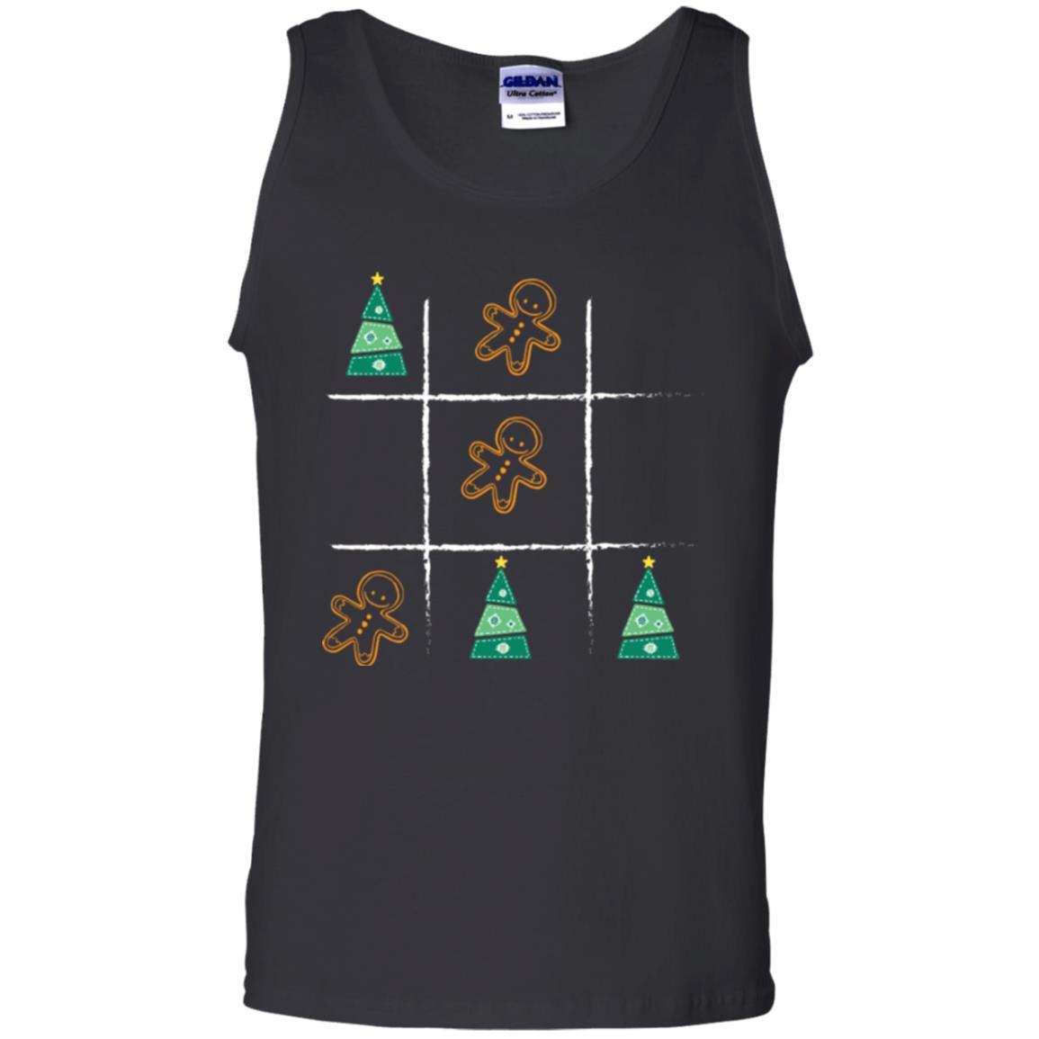 Christmas T-shirt Tic Tac Toe Board Game Black
