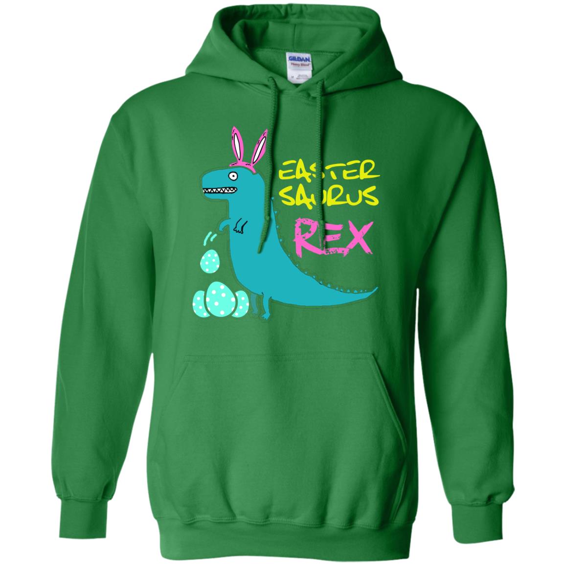 Easter Saurus Trex Bunny Dinosaur T-shirt Irish Green