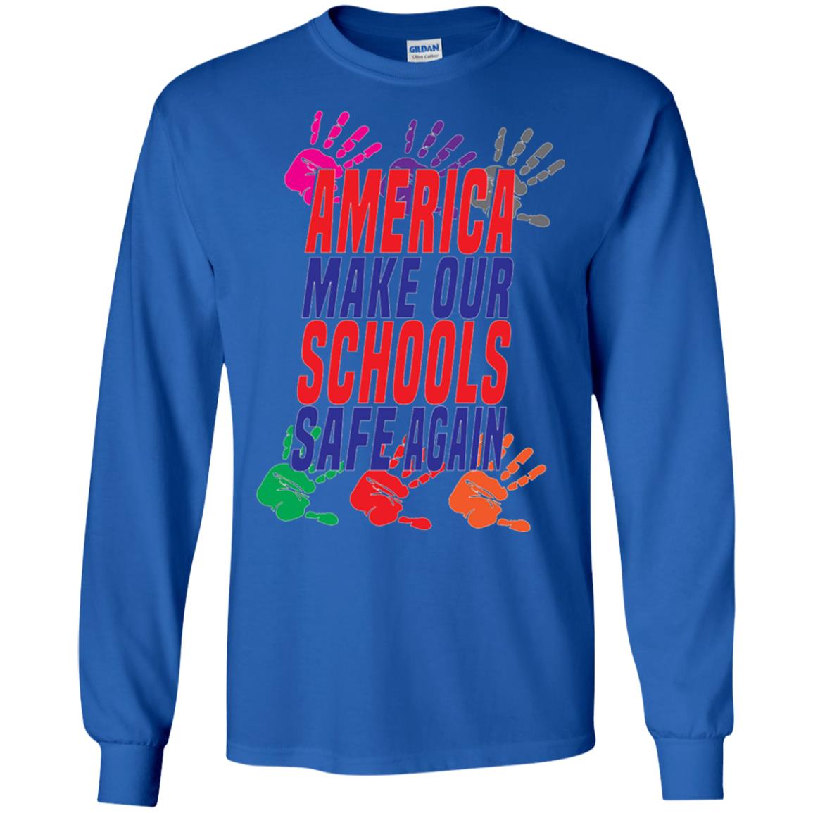 America Make Our Schools Safe Again Gu Control T-shirt Royal