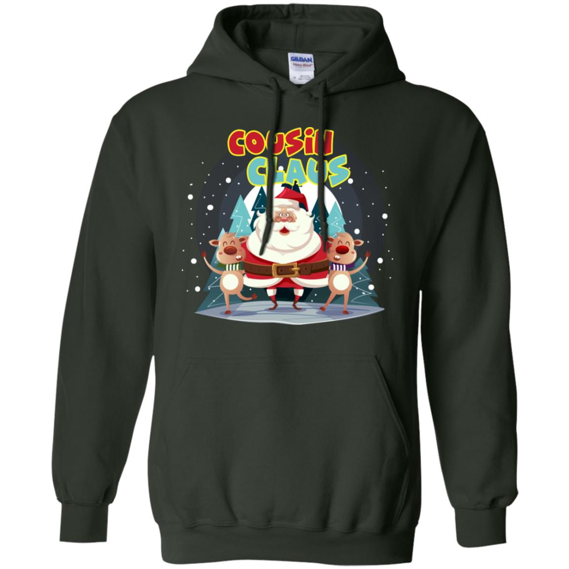 Cousin Claus Matching Family X-mas Gift Shirt Forest Green