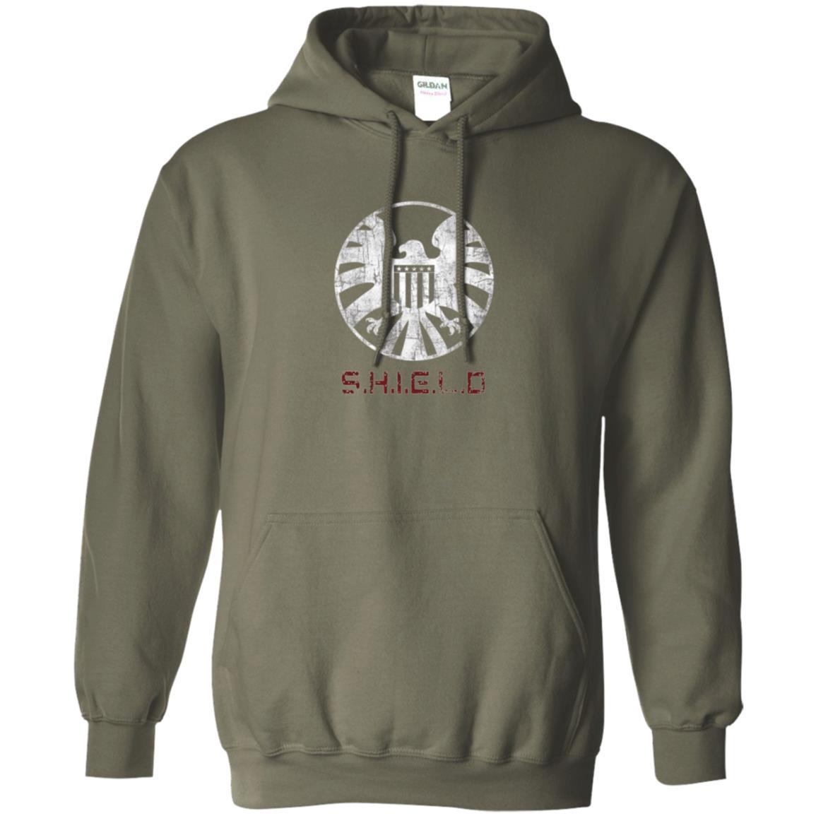 Film T-shirt Agents Of Shield Distressed Logo Graphic Military Green