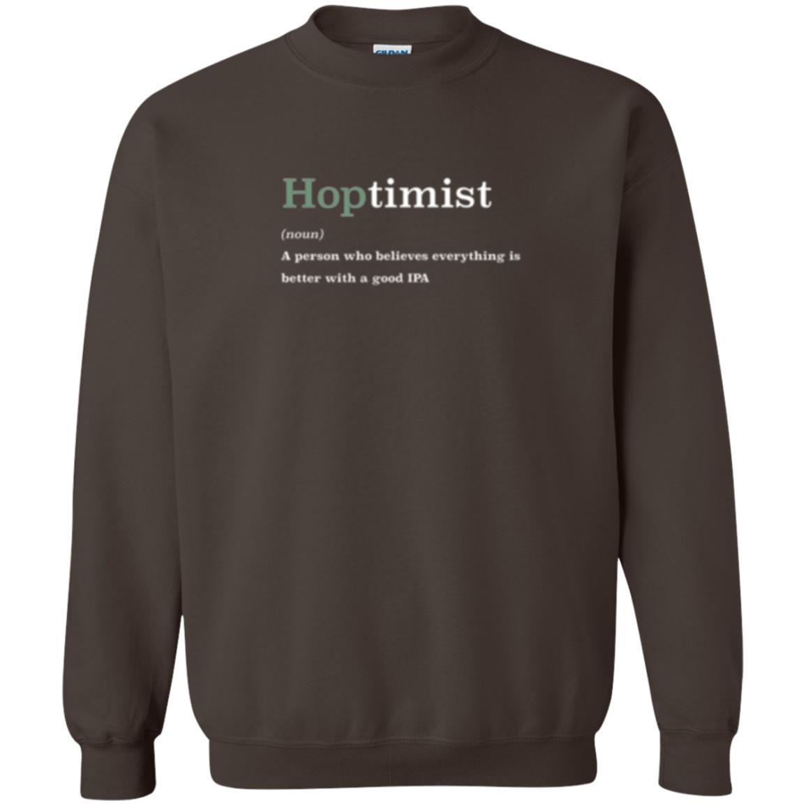 Beer Lover T-shirt Hoptimist Definition Dark Chocolate