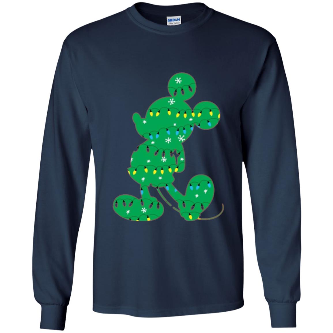 Disney Mickey Mouse Christmas Lights T-shirt Navy