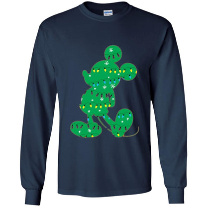 Disney Mickey Mouse Christmas Lights T-shirt Navy