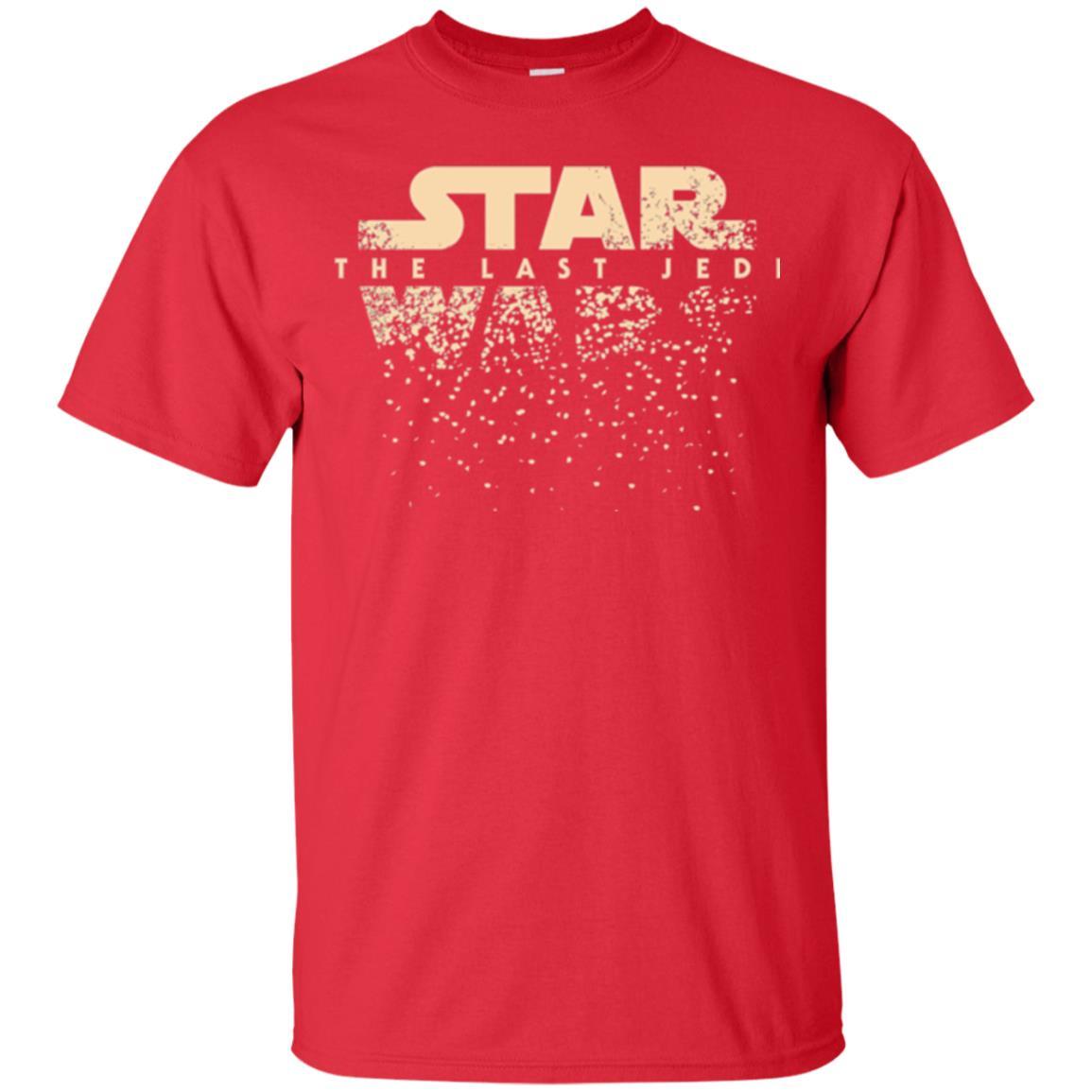Star Wars Last Jedi Disintegrated Logo Graphic T-shirt Red