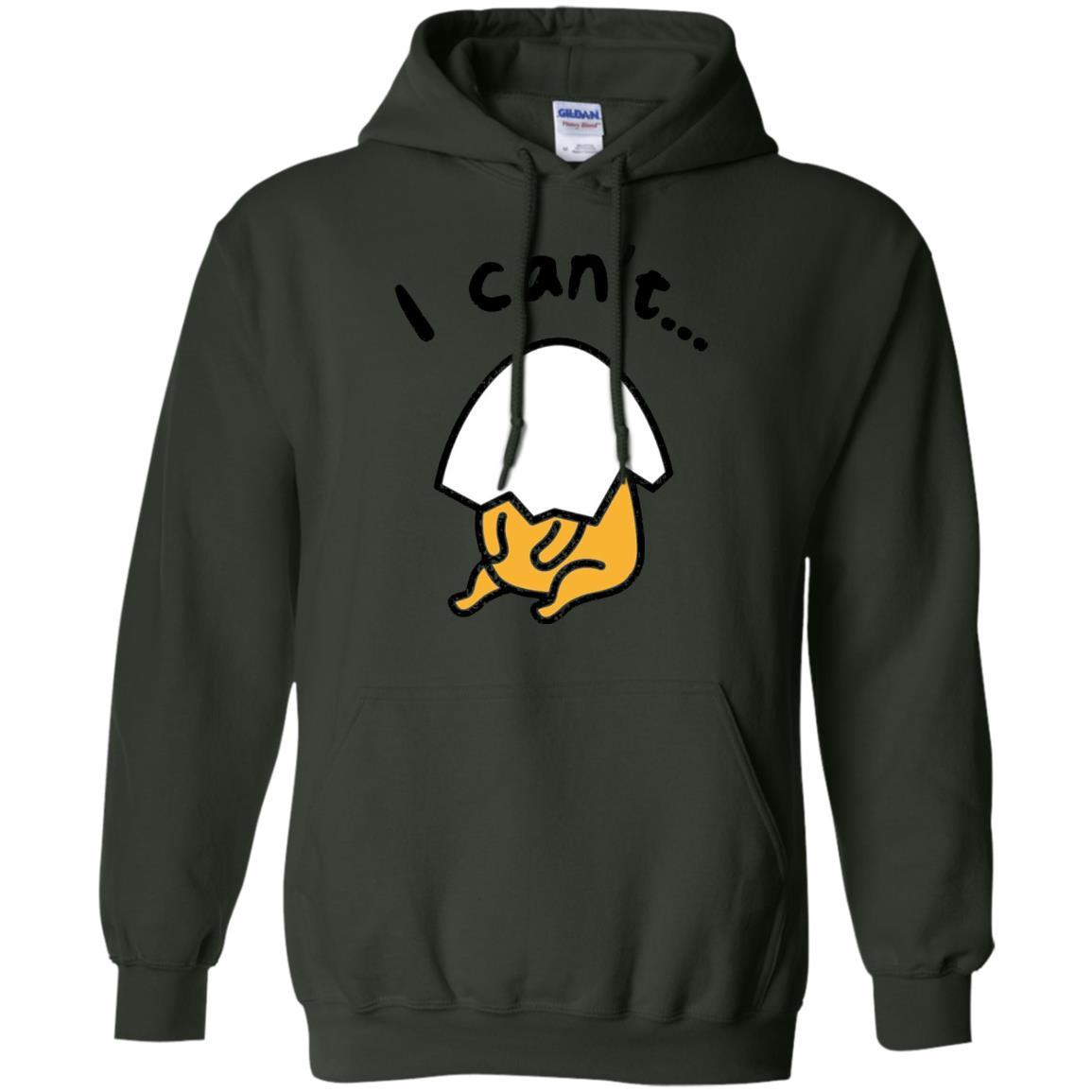 Film T-shirt Gudetama Lazy Egg I Can't Forest Green
