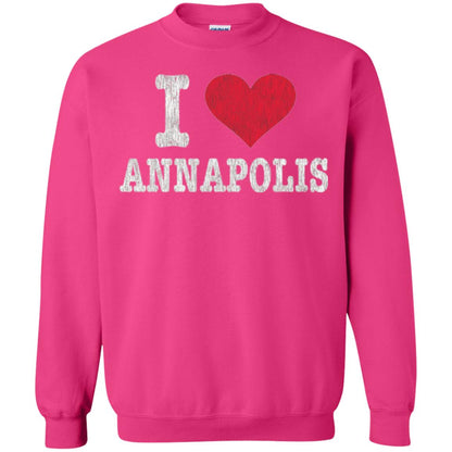 Distressed Retro I Love Annapolis T-shirt Heliconia