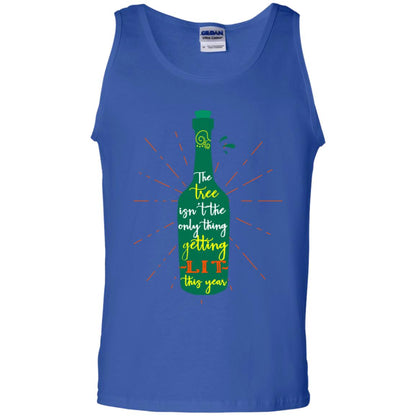 The Tree Isn't The Only Thing Getting Lit This Year Drinking Gift Shirt Royal