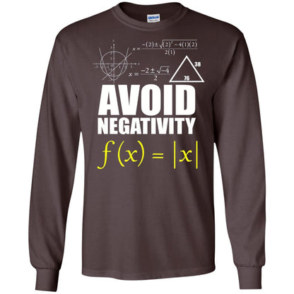 Avoid Negativity Math Teacher T-shirt Dark Chocolate