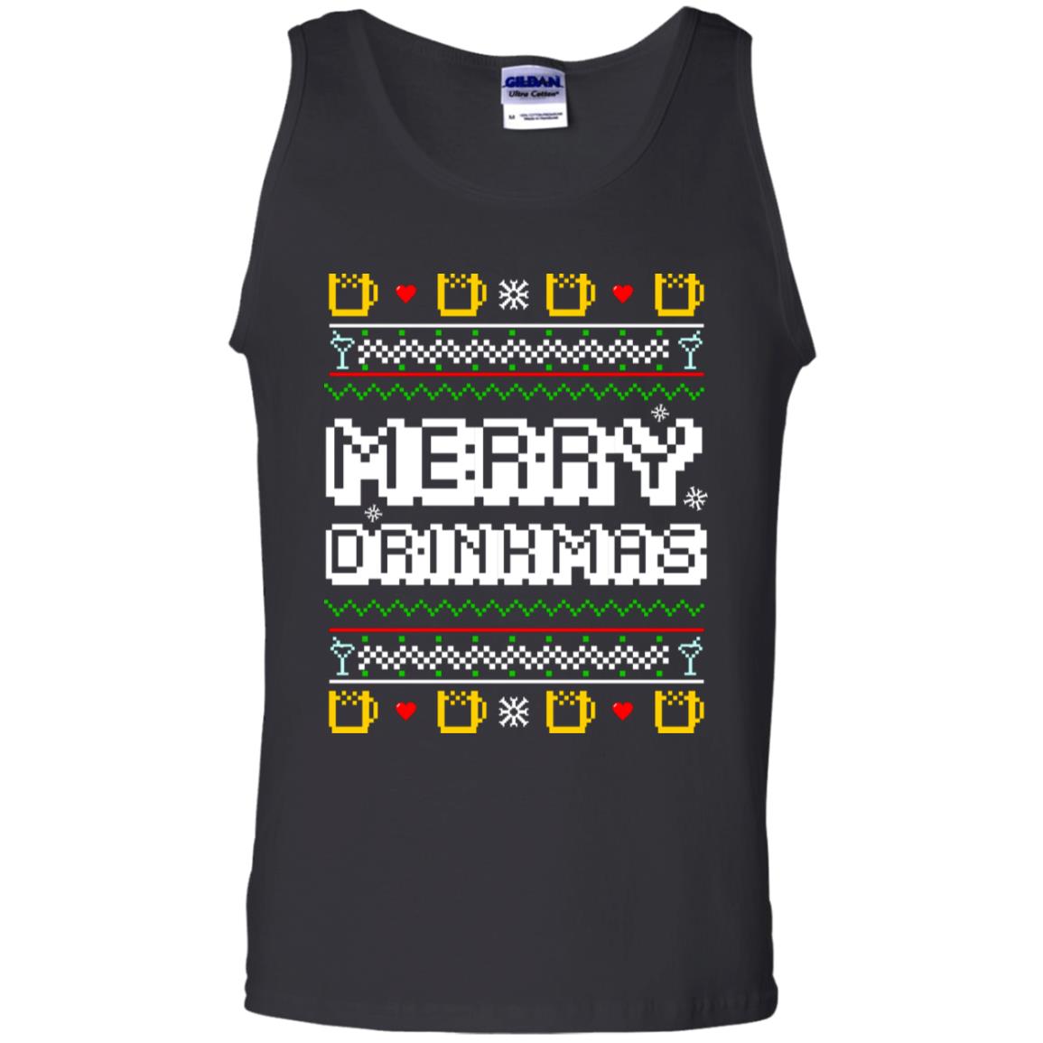 Merry Drinkmas X-mas Gift Shirt For Drinking Lovers Black