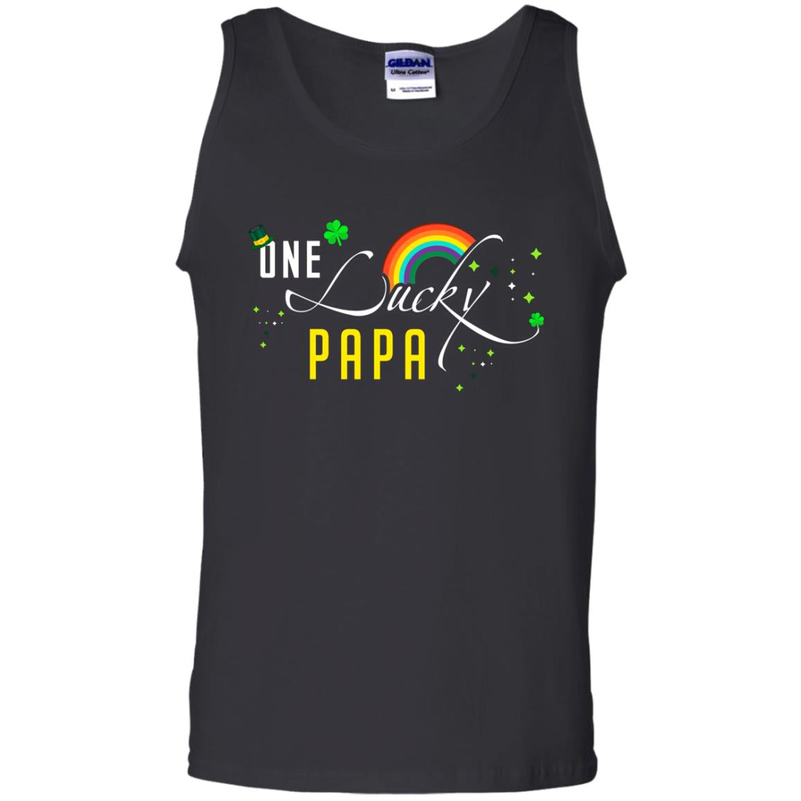 One Lucky Papa St. Patrick_s Day T-shirt Black