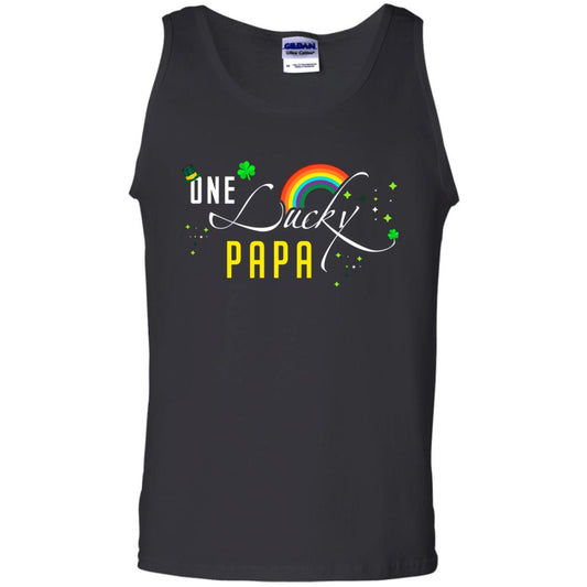 One Lucky Papa St. Patrick_s Day T-shirt Black
