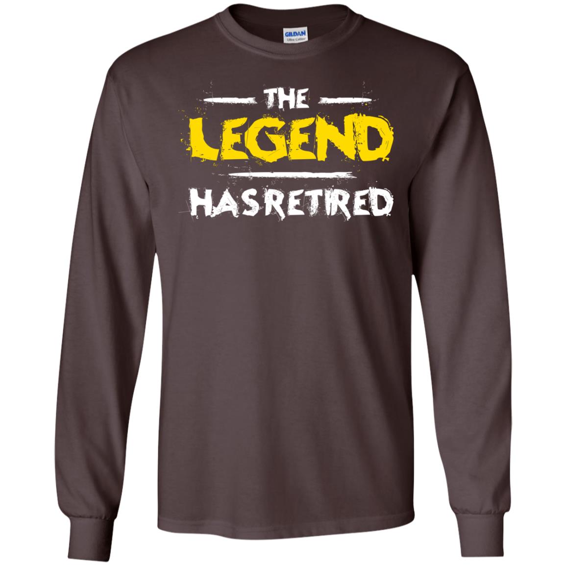 Retirement T-shirt The Legend Has Retired Dark Chocolate