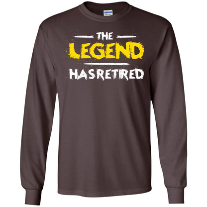 Retirement T-shirt The Legend Has Retired Dark Chocolate