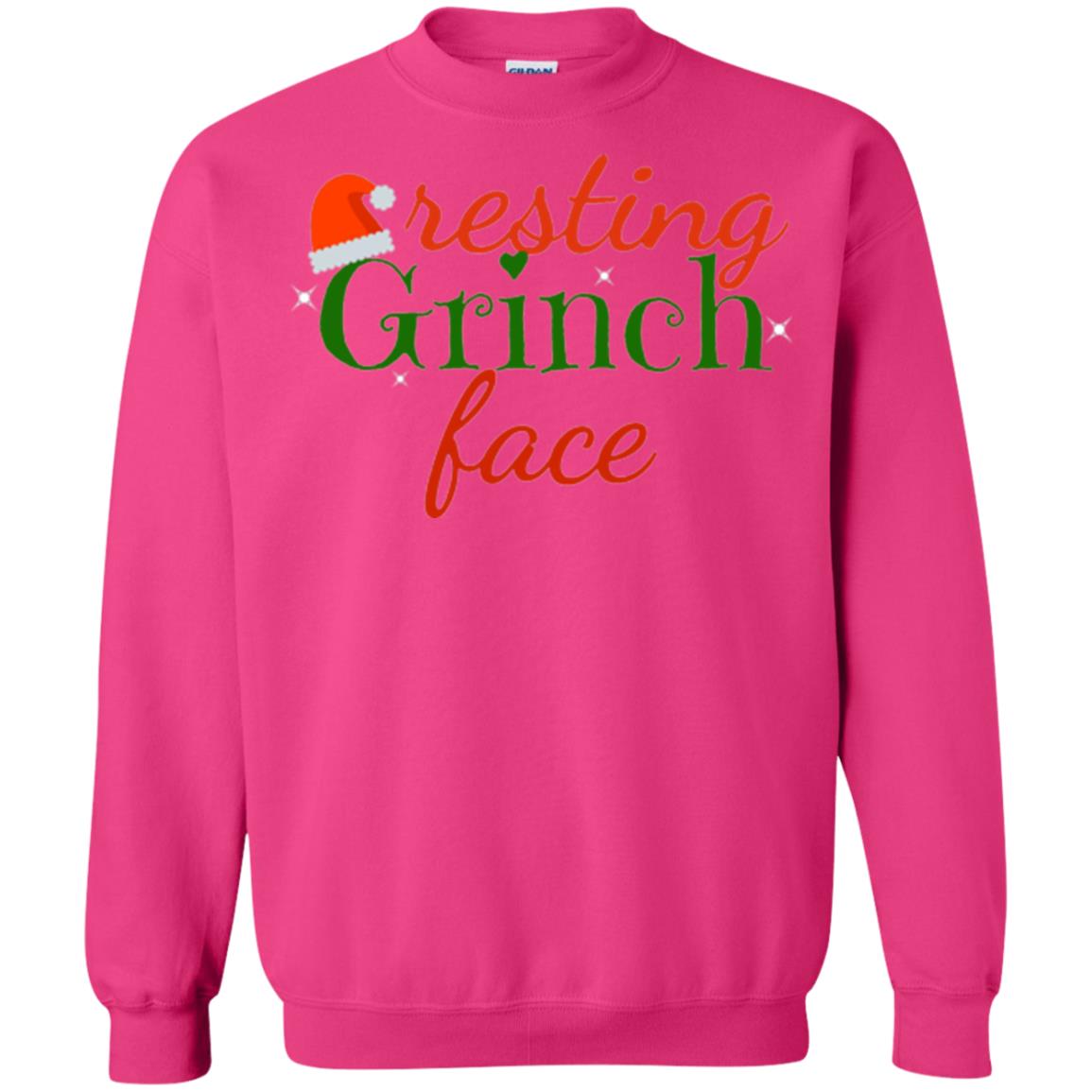 Funny Christmas T-shirt Resting Grinch Face Heliconia