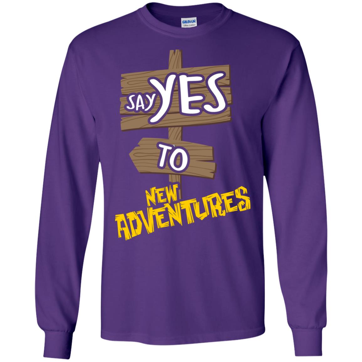 Say Yes To New Adventures Travel Explore Wanderlust Gift Shirt Purple