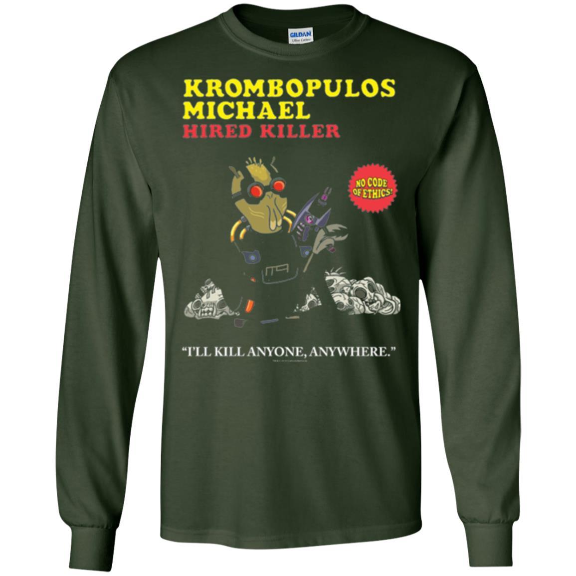 Film T-shirt Krombopulos Michael Hired Killer Forest Green